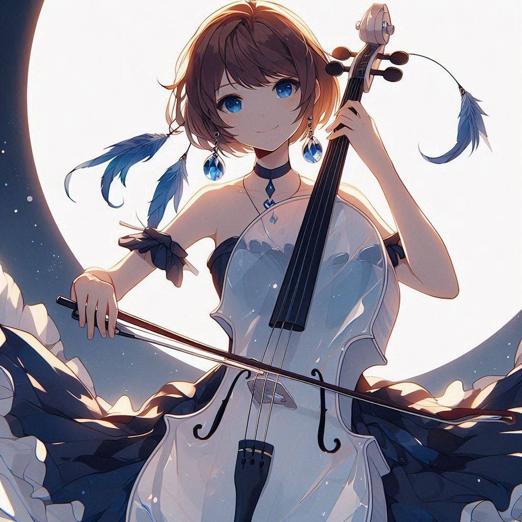 Sister playing the cello