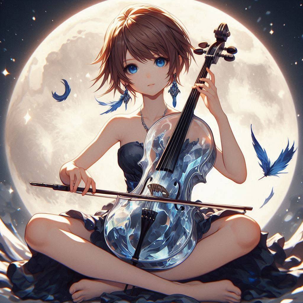Sister playing the cello