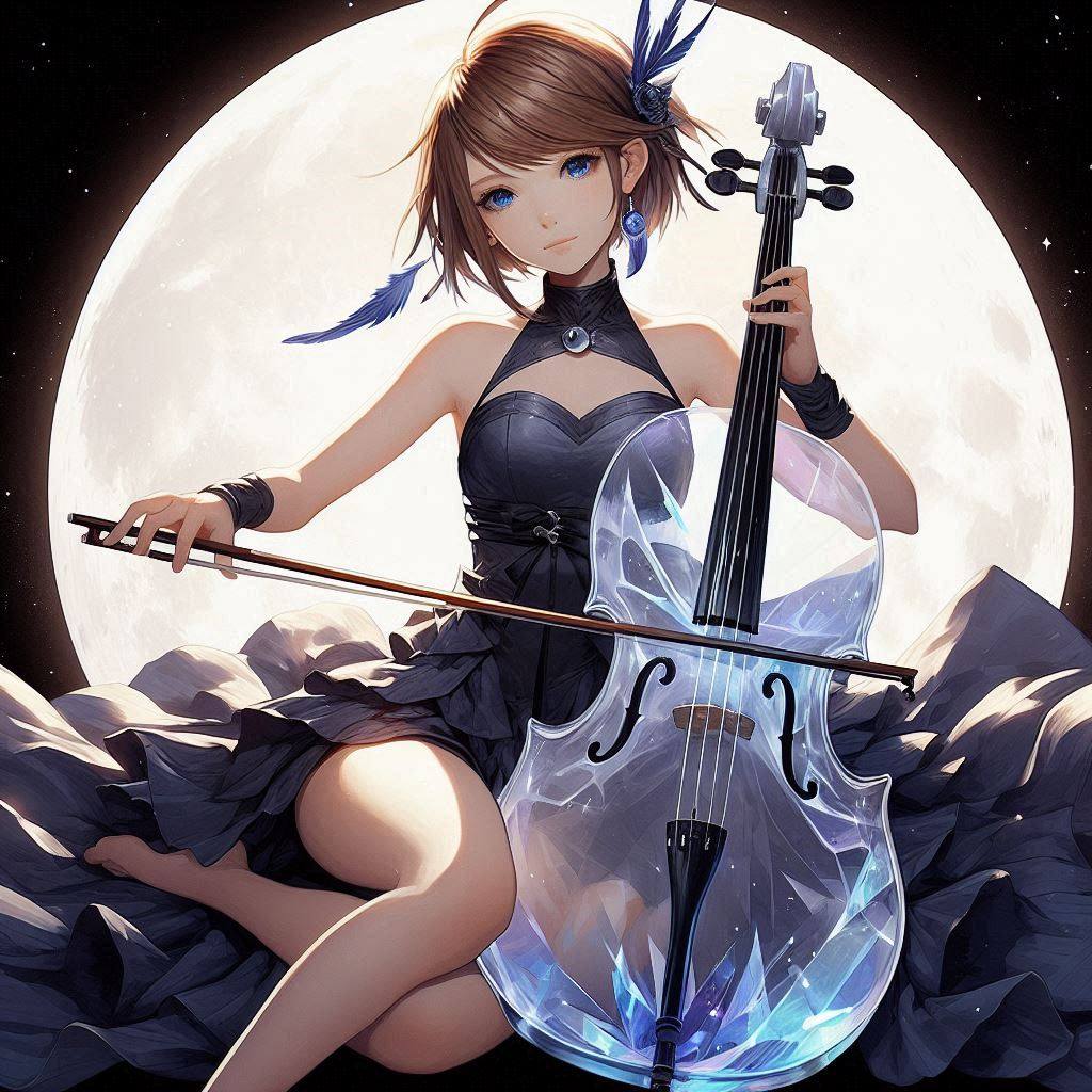 Sister playing the cello
