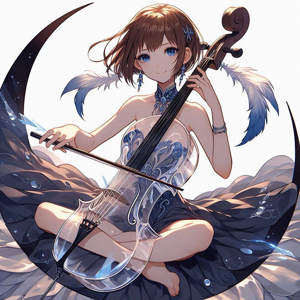Sister playing the cello