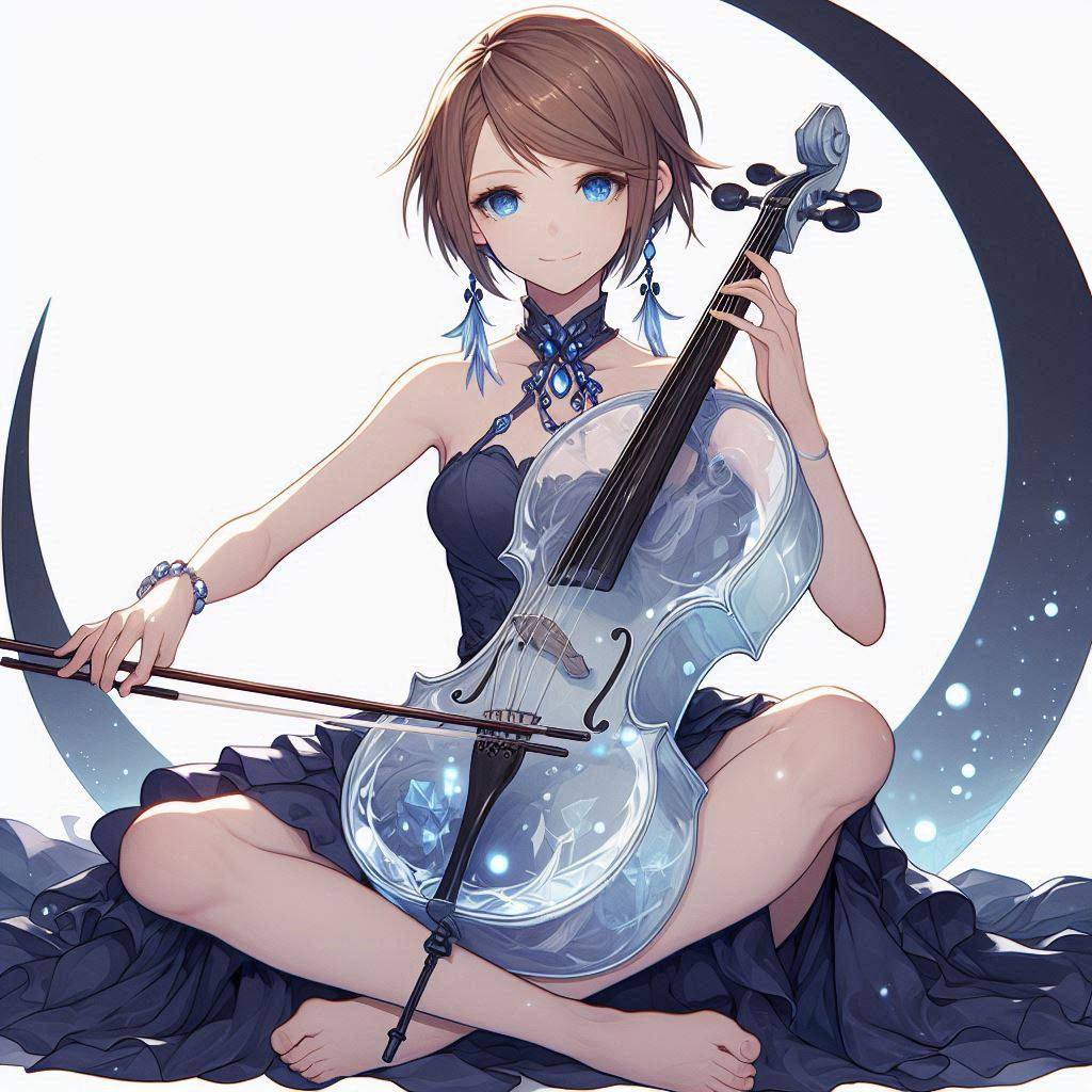 Sister playing the cello