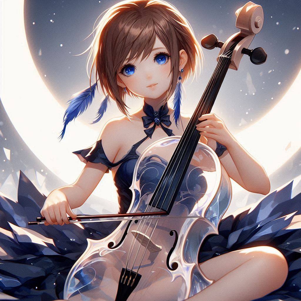 Sister playing the cello