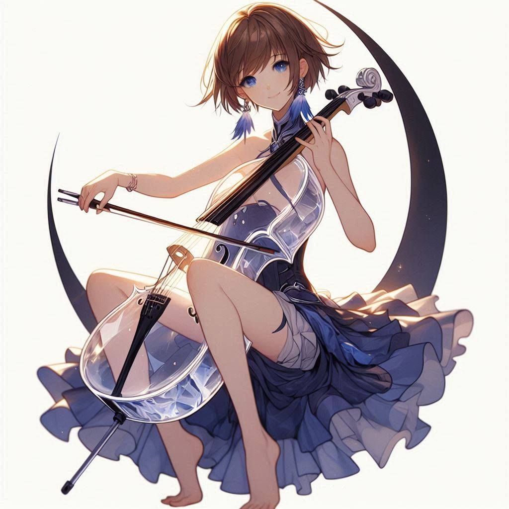 Sister playing the cello