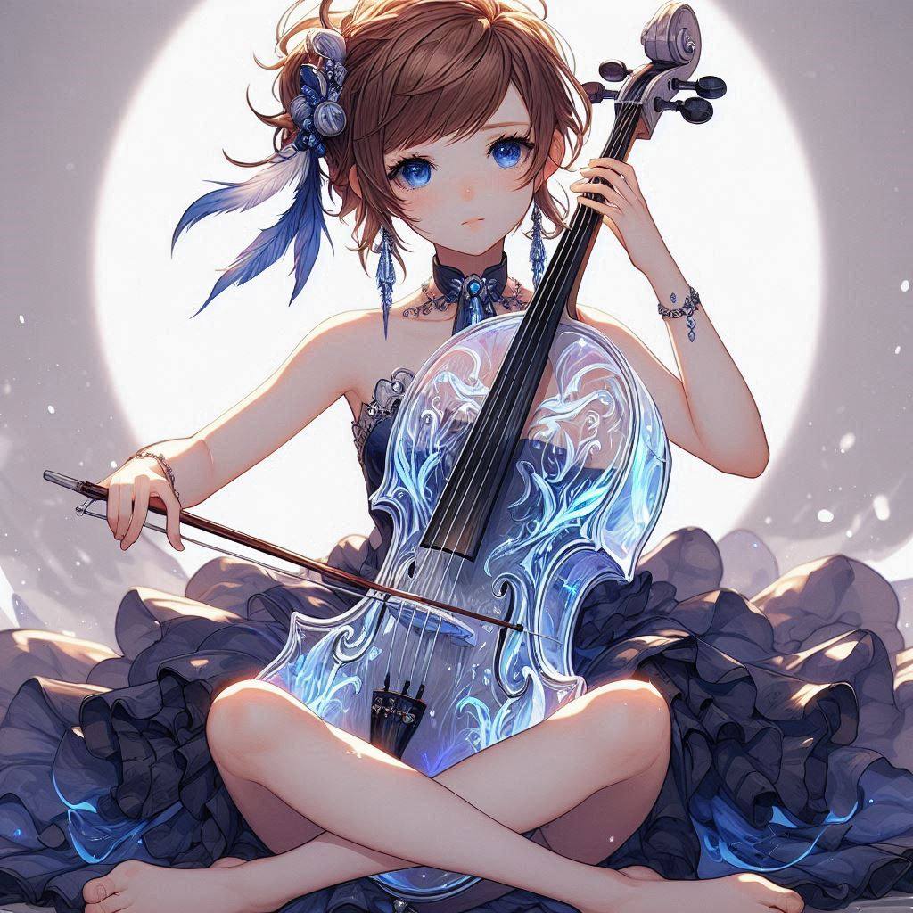 Sister playing the cello