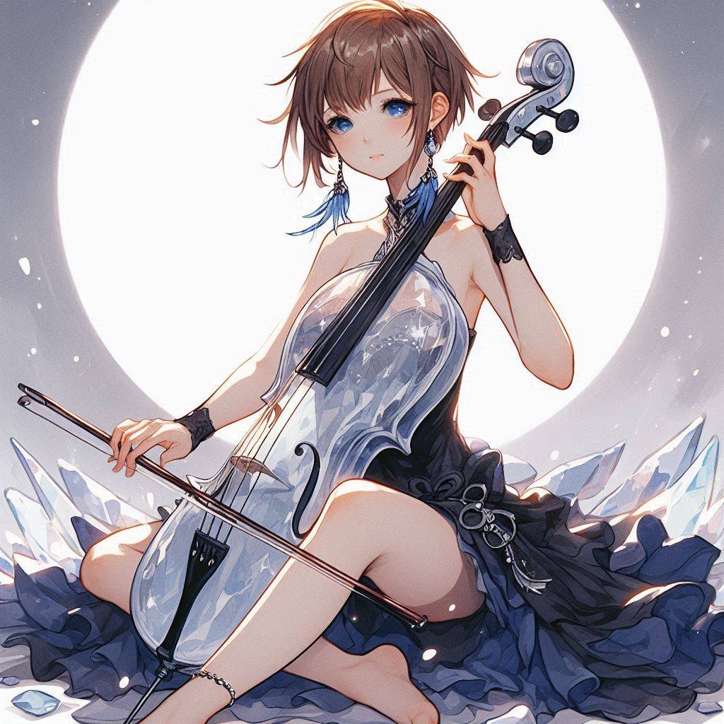 Sister playing the cello