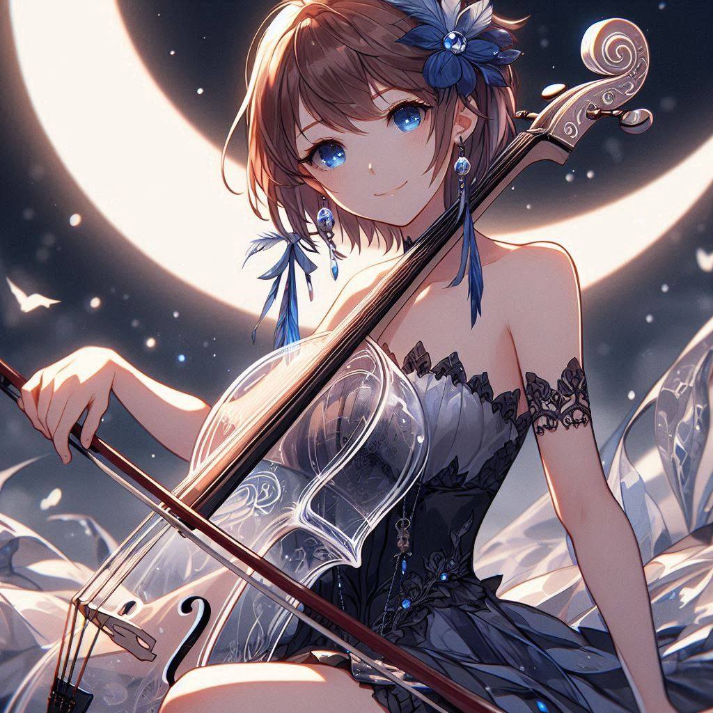 Sister playing the cello