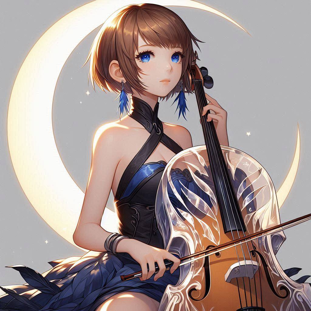 Sister playing the cello