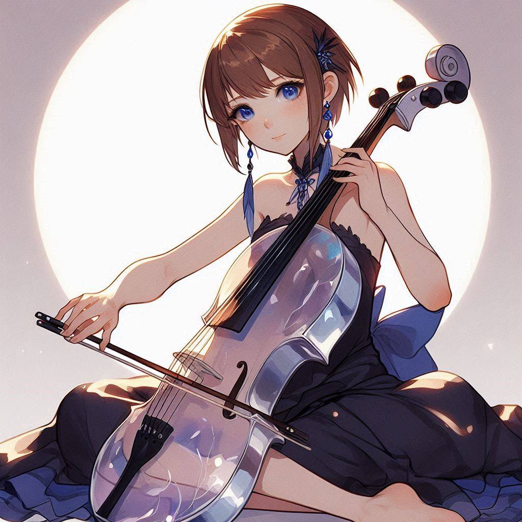 Sister playing the cello