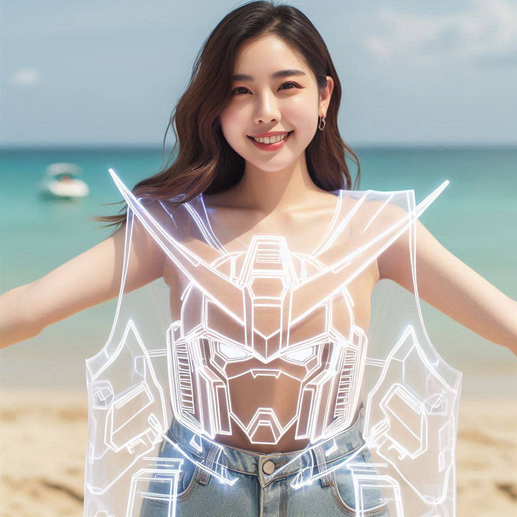No Cloak Transparent Bodysuit Gundam Avatar