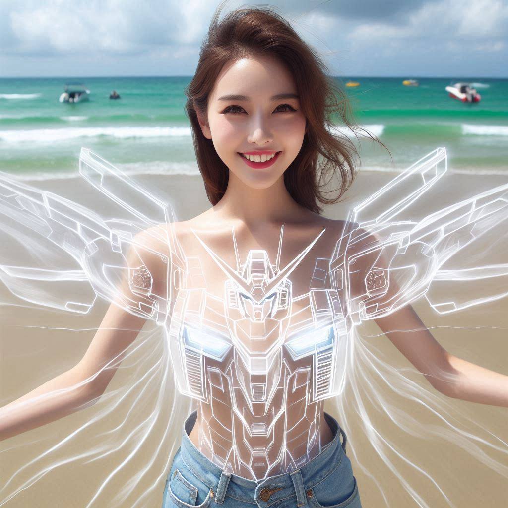 No Cloak Transparent Bodysuit Gundam Avatar