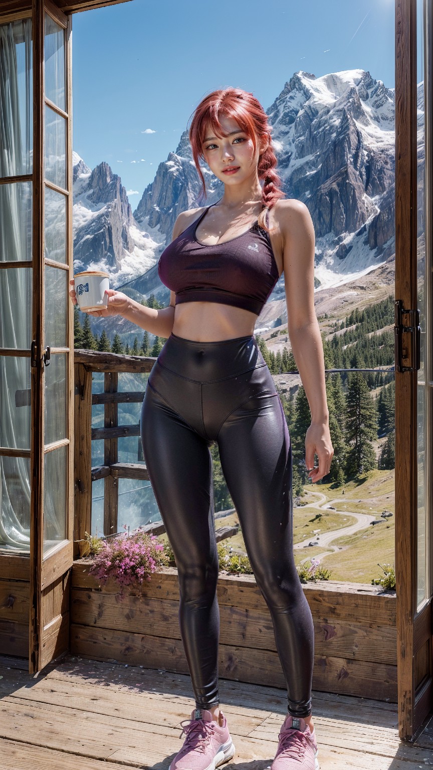 Big breasts leggings woman1