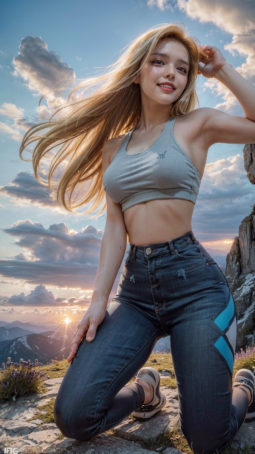 Big breasts leggings woman1
