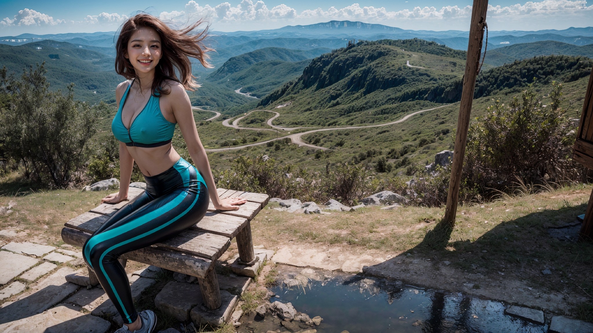 Hiking in leggings1