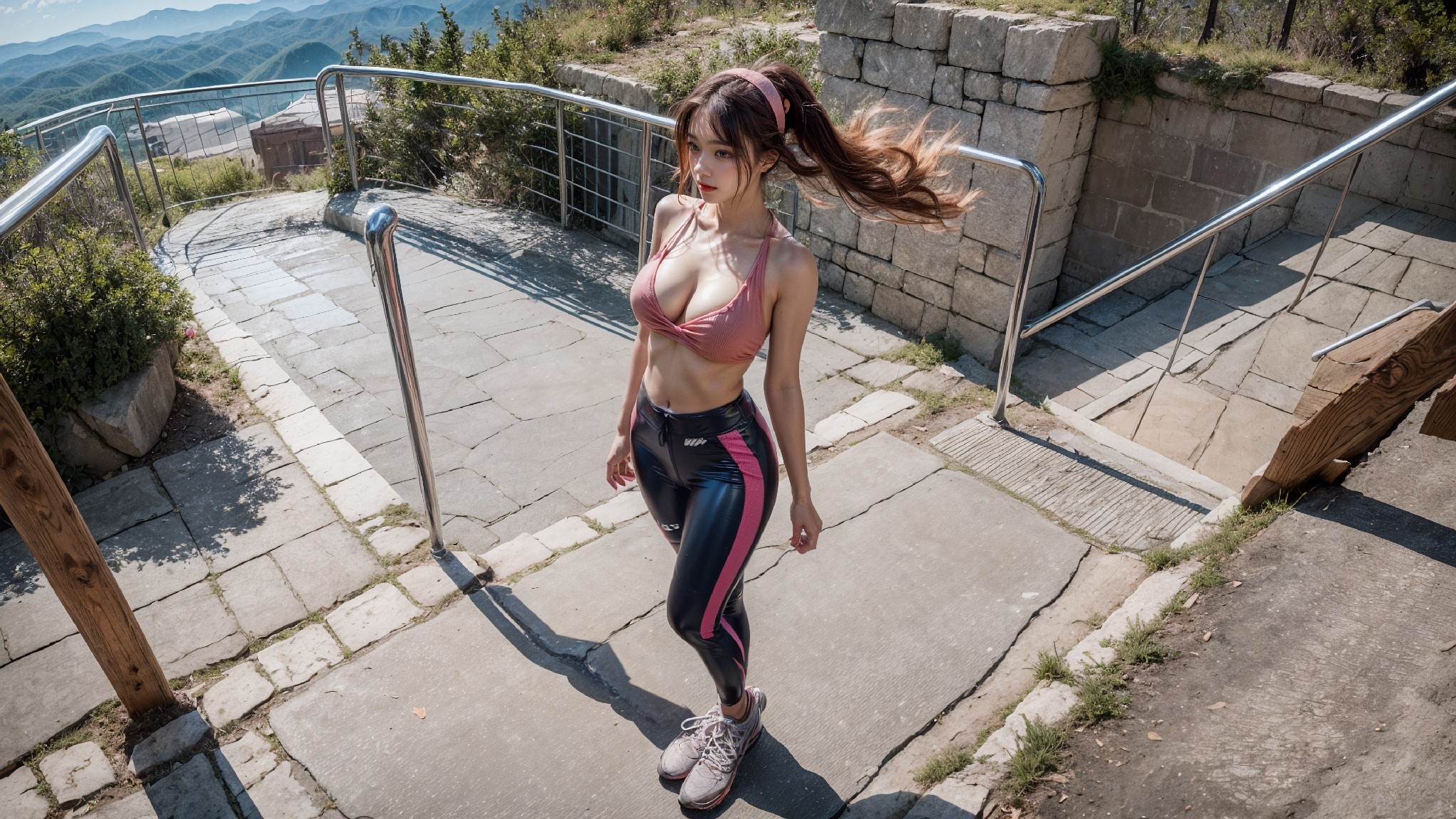 Hiking in leggings1