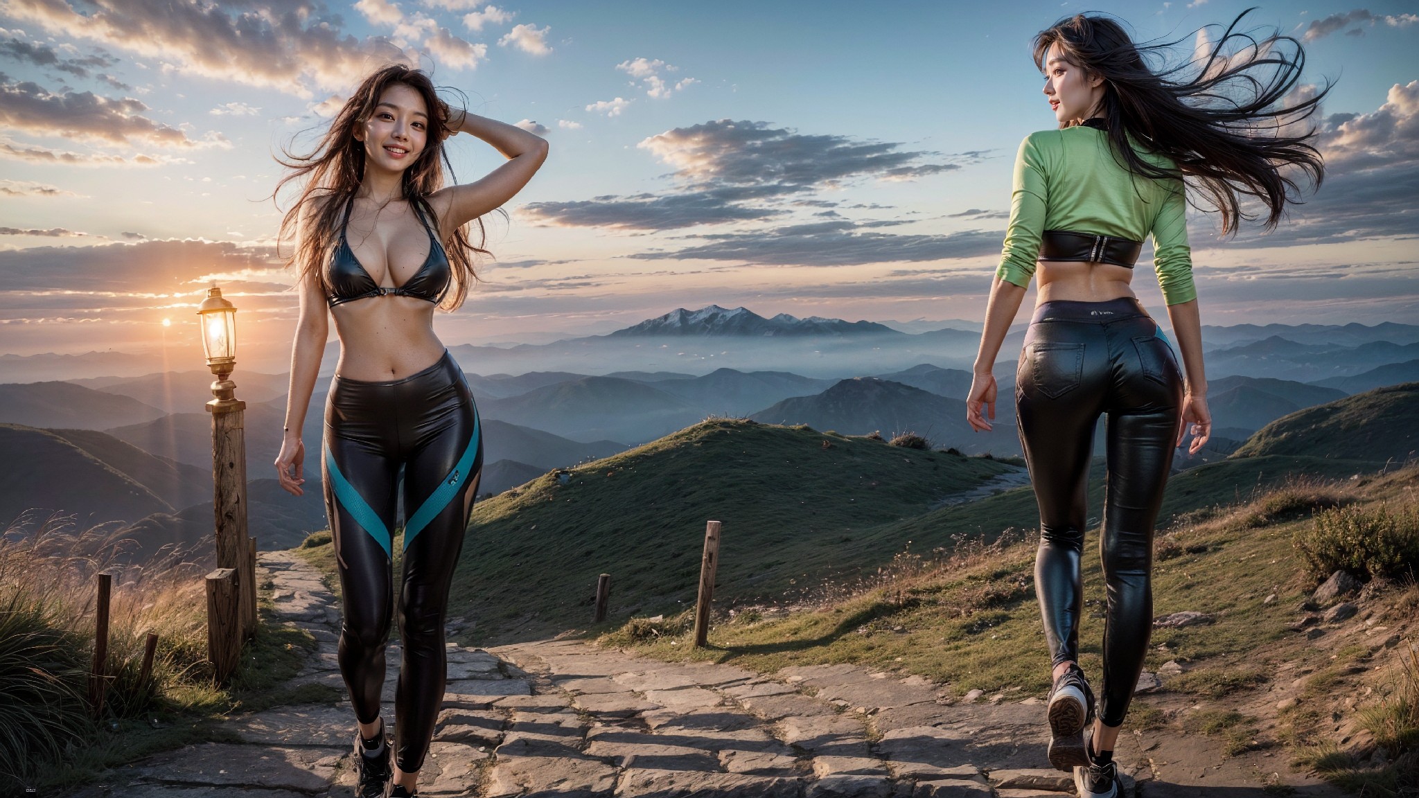 Hiking in leggings1