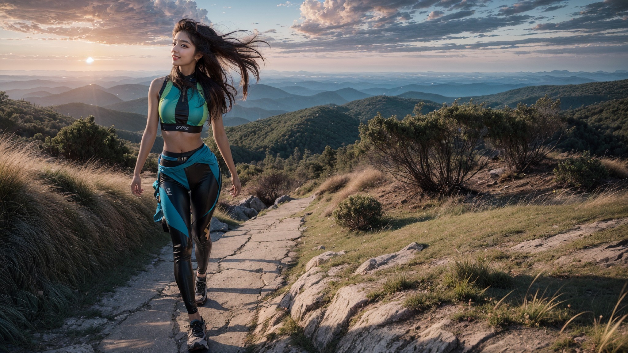 Hiking in leggings1