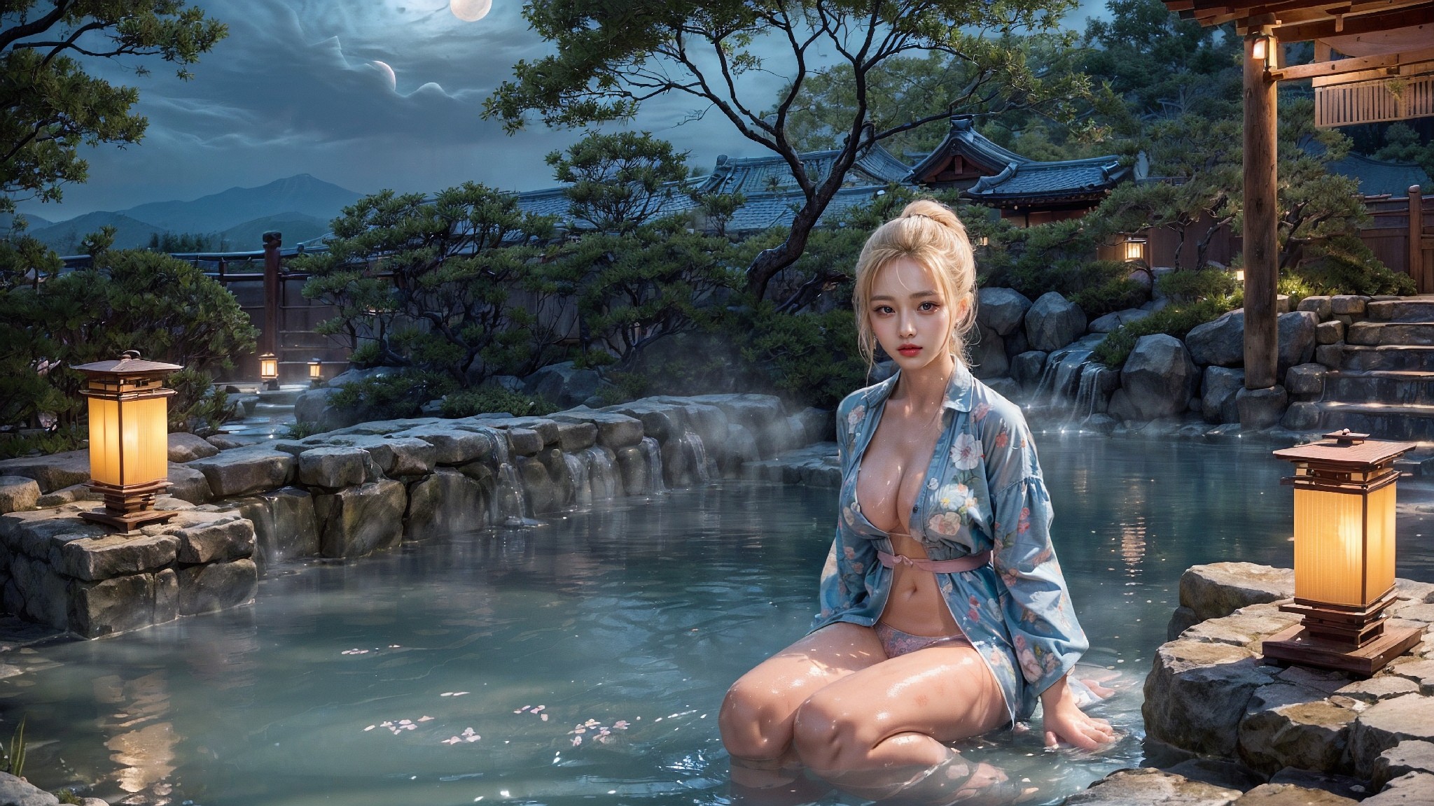 Japanese hot spring lingerie woman1