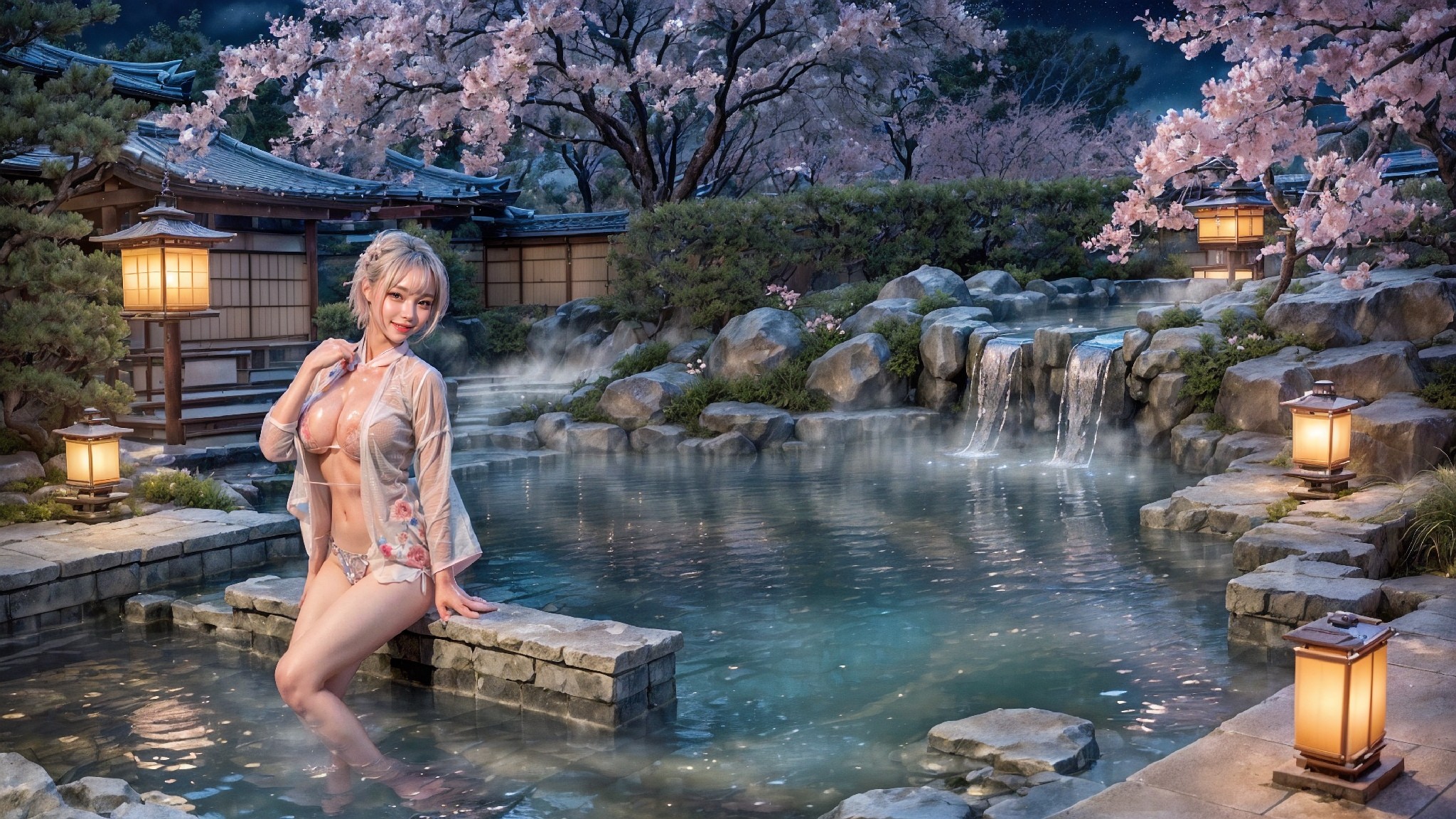 Japanese hot spring lingerie woman1