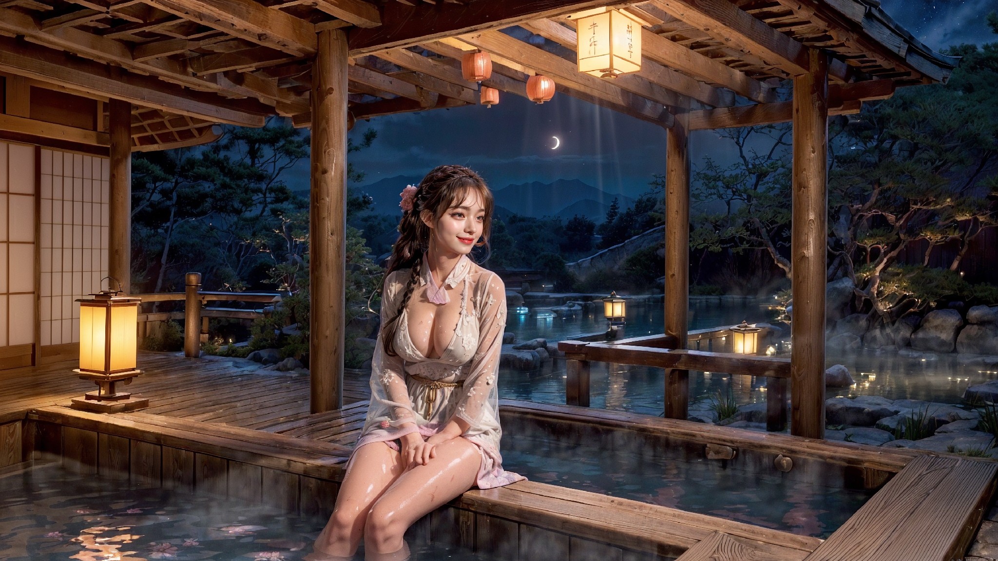 Japanese hot spring lingerie woman1