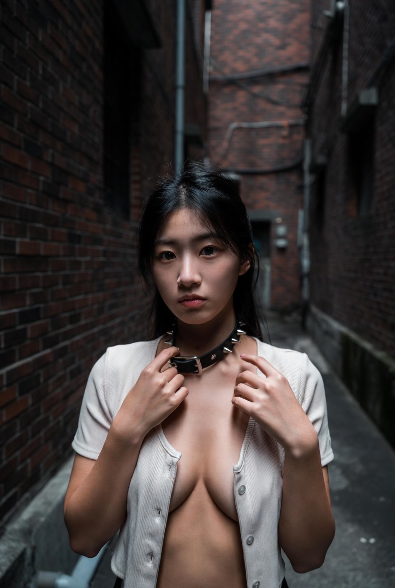 Love you alone in the dark alley, love the shape of your chest