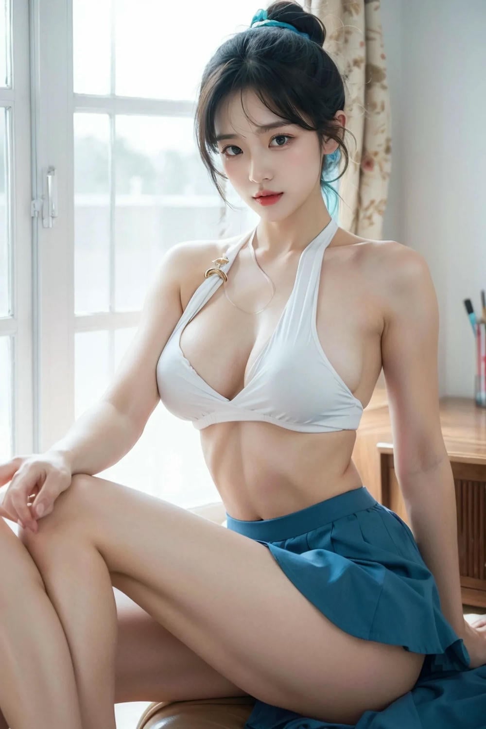 ★Patreon★ AI_Kaori - Long Hair Girl with Young Girl Outfit - Part 3