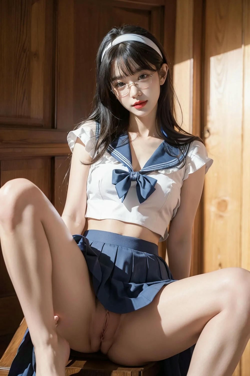 ★Patreon★ AI_Kaori - Long Hair Girl with Young Girl Outfit - Part 4