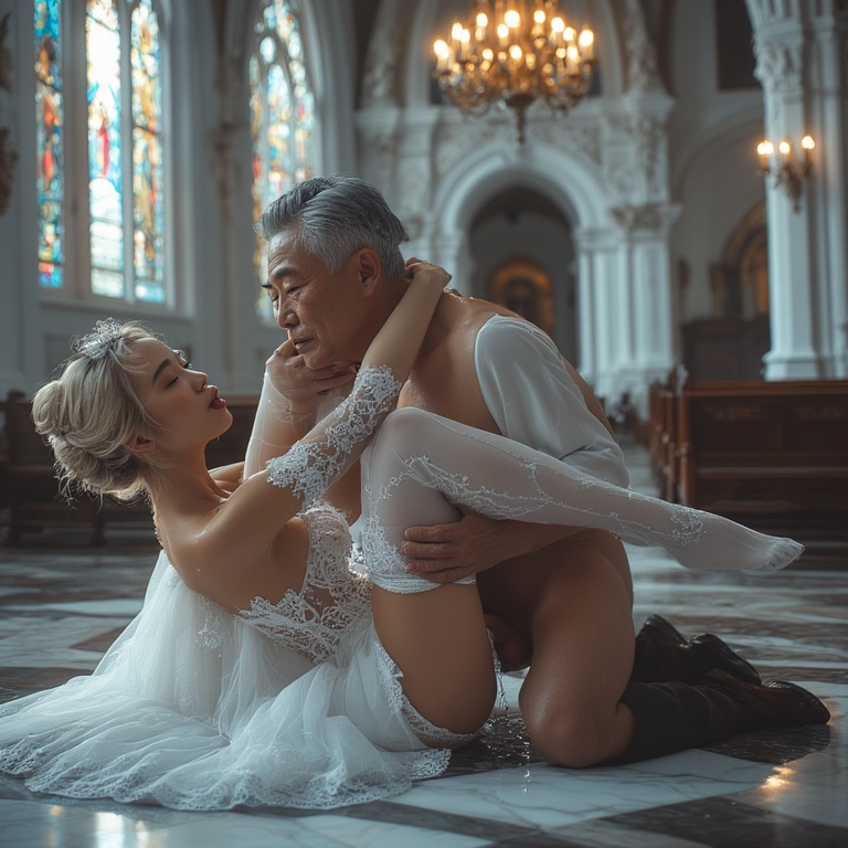 Guests take turns injecting the bride