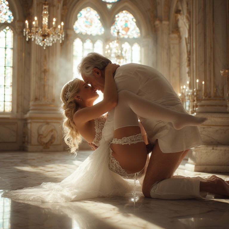 Guests take turns injecting the bride