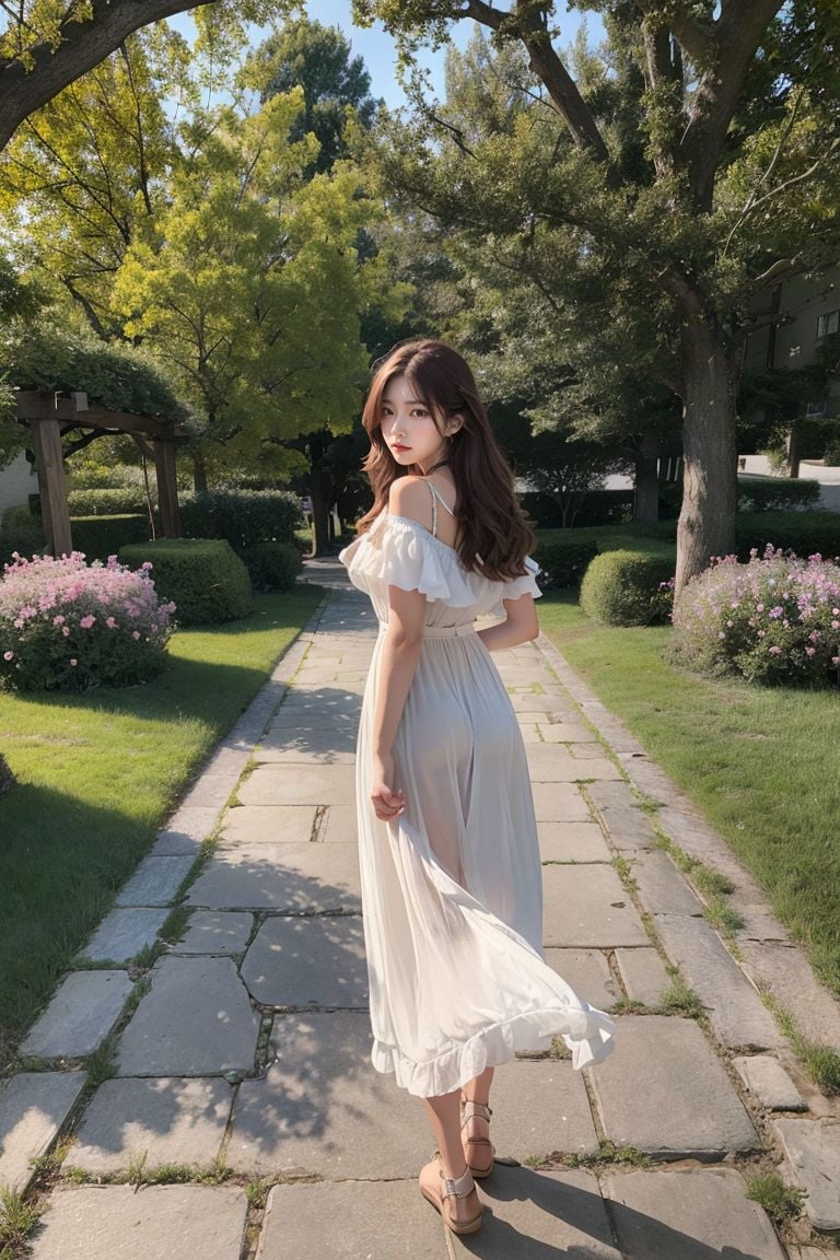 ★Patreon★ AI_Kaori - Outdoor Portrait of Woman in Garden on Sunny Day with
