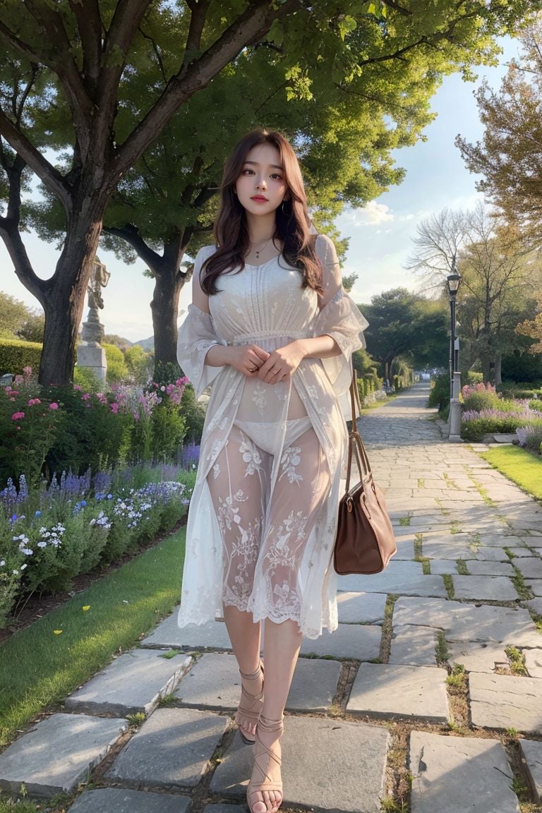 ★Patreon★ AI_Kaori - Outdoor Portrait of Woman in Garden on Sunny Day with