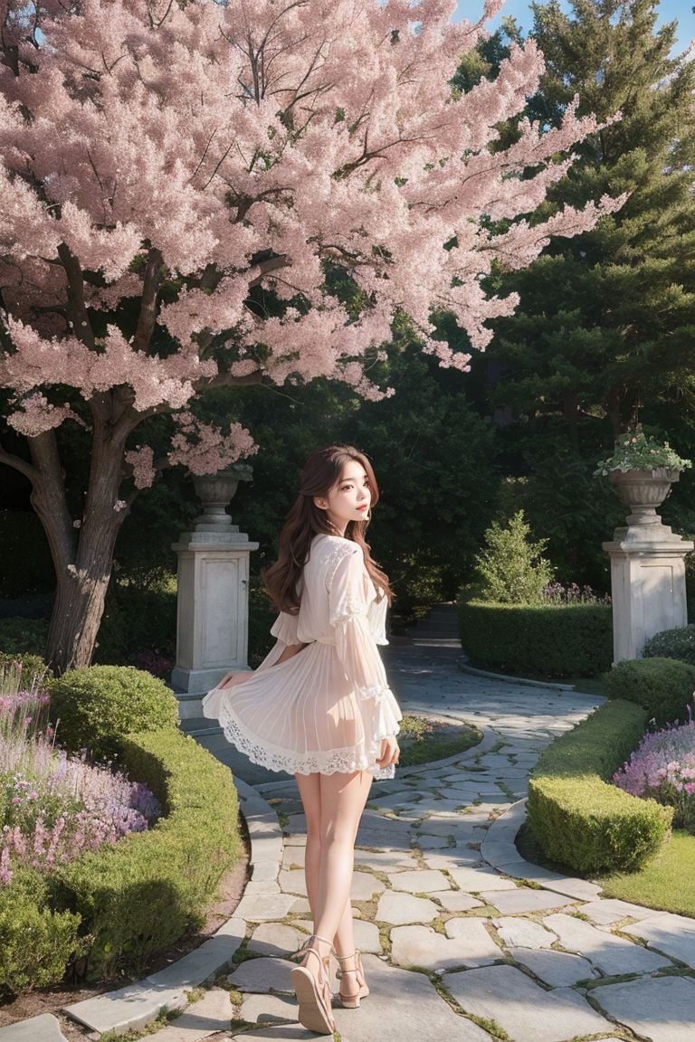 ★Patreon★ AI_Kaori - Outdoor Portrait of Woman in Garden on Sunny Day with