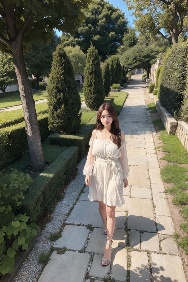 ★Patreon★ AI_Kaori - Outdoor Portrait of Woman in Garden on Sunny Day with
