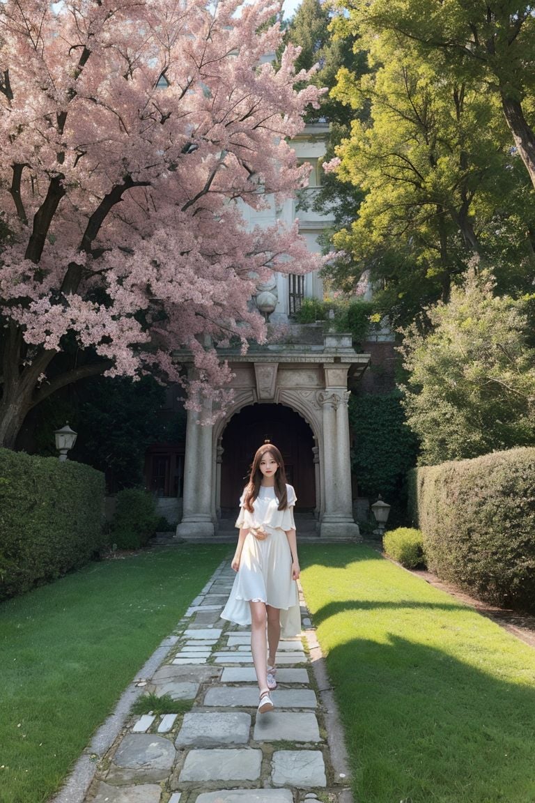 ★Patreon★ AI_Kaori - Outdoor Portrait of Woman in Garden on Sunny Day with