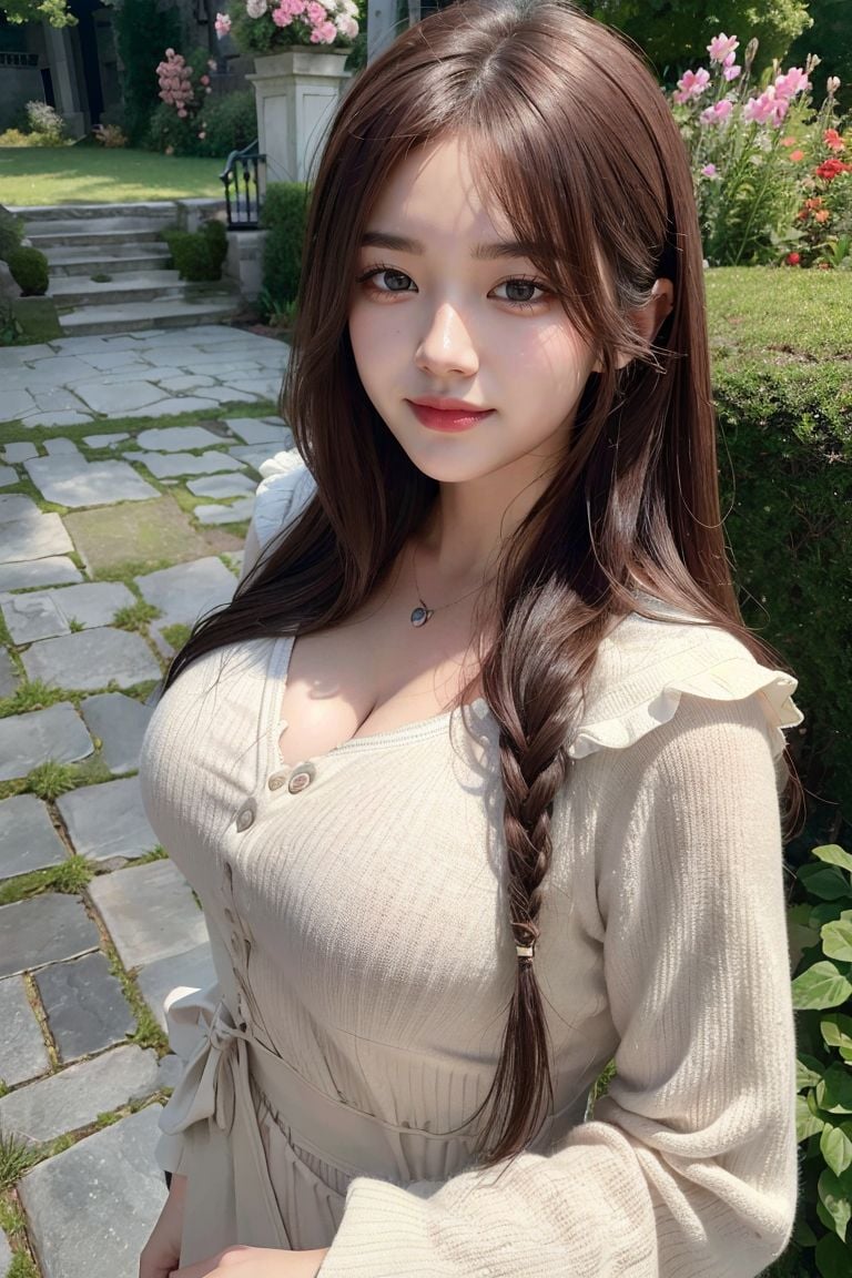 ★Patreon★ AI_Kaori - Outdoor Portrait of Woman in Garden on Sunny Day with