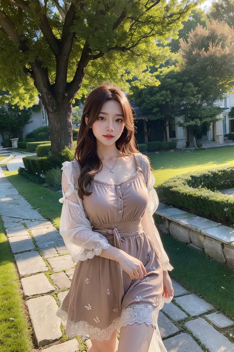★Patreon★ AI_Kaori - Outdoor Portrait of Woman in Garden on Sunny Day with