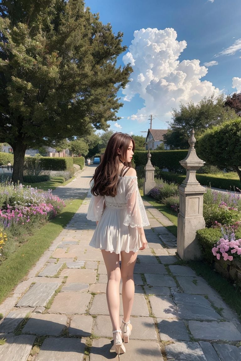 ★Patreon★ AI_Kaori - Outdoor Portrait of Woman in Garden on Sunny Day with
