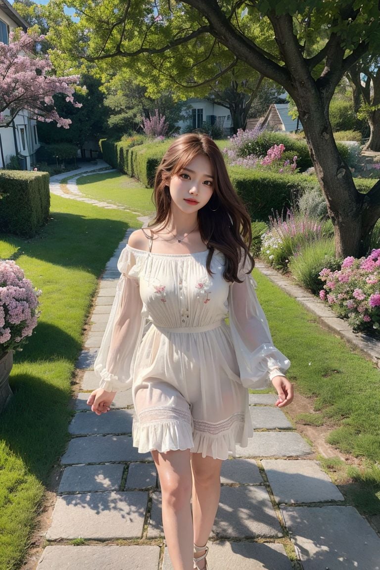 ★Patreon★ AI_Kaori - Outdoor Portrait of Woman in Garden on Sunny Day with