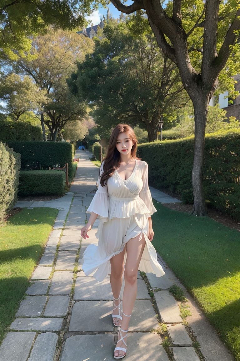 ★Patreon★ AI_Kaori - Outdoor Portrait of Woman in Garden on Sunny Day with