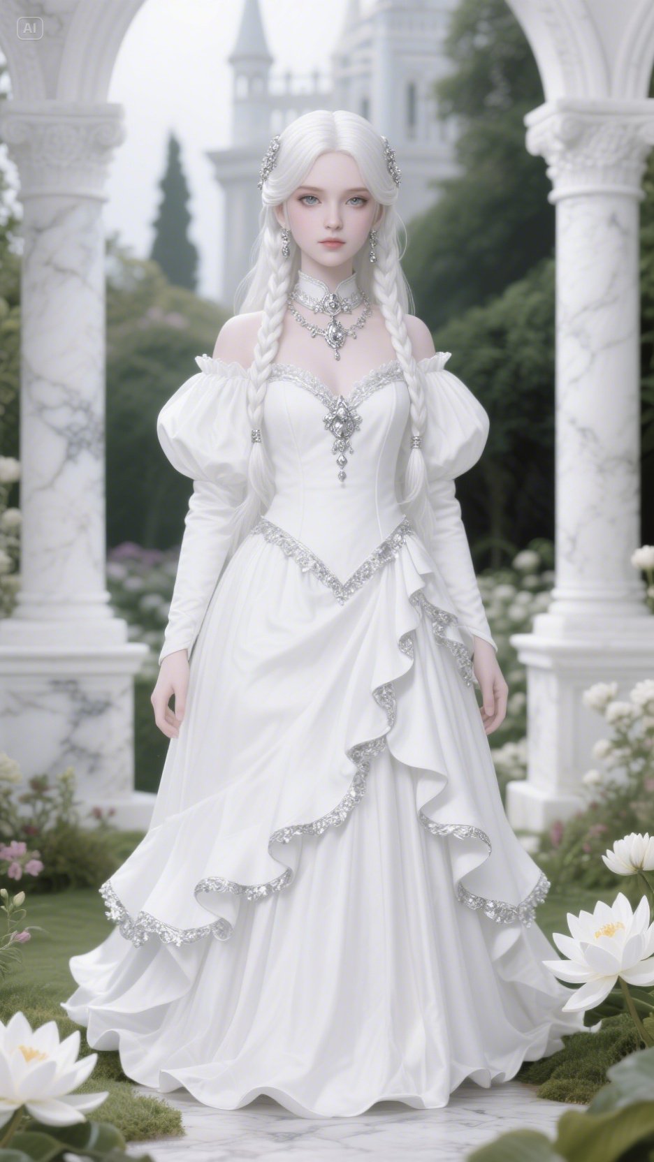 White Gothic Dress