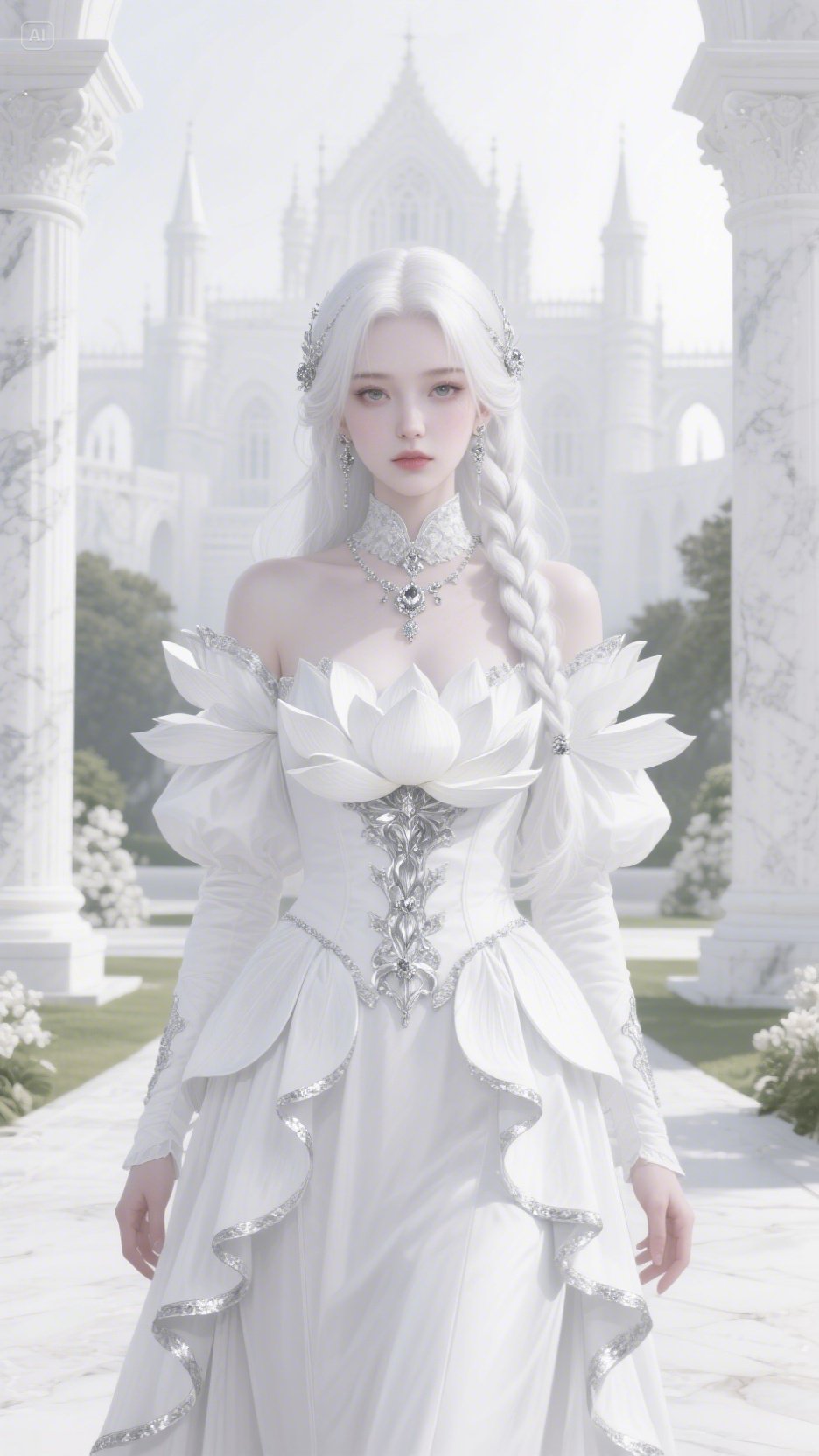 White Gothic Dress