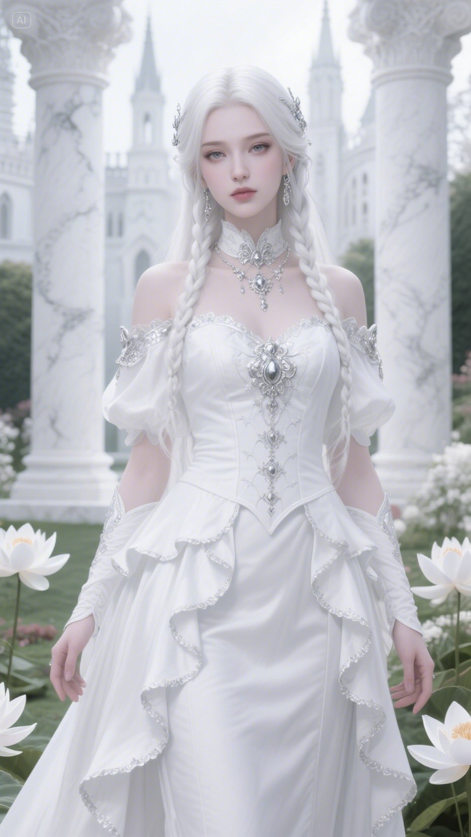 White Gothic Dress