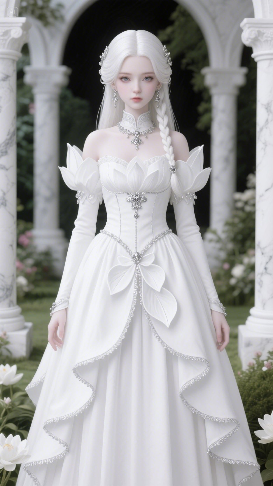 White Gothic Dress