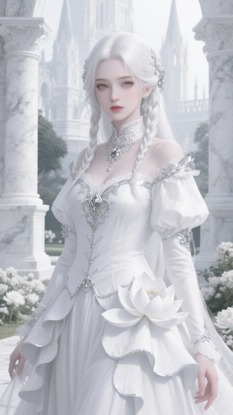 White Gothic Dress