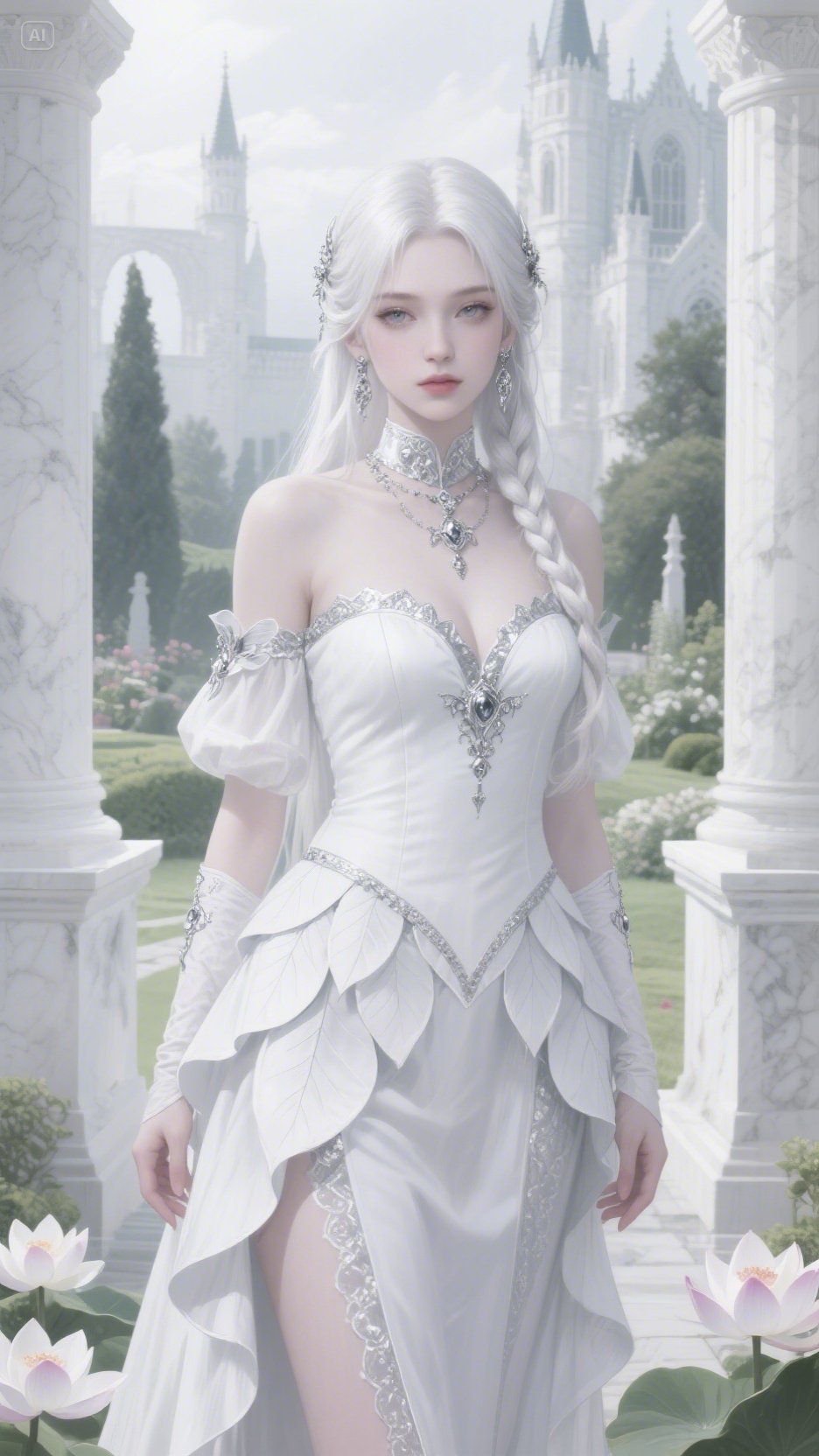 White Gothic Dress