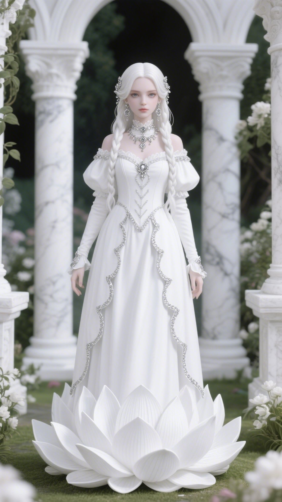 White Gothic Dress