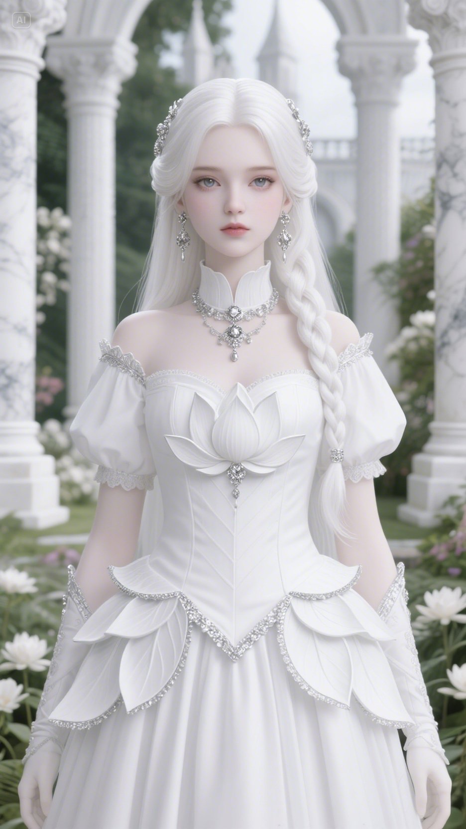 White Gothic Dress