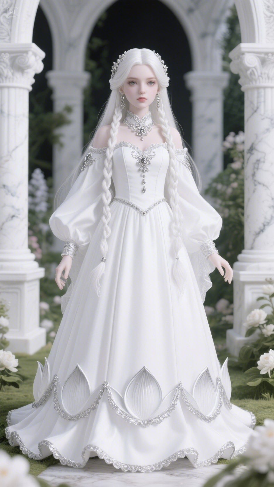 White Gothic Dress