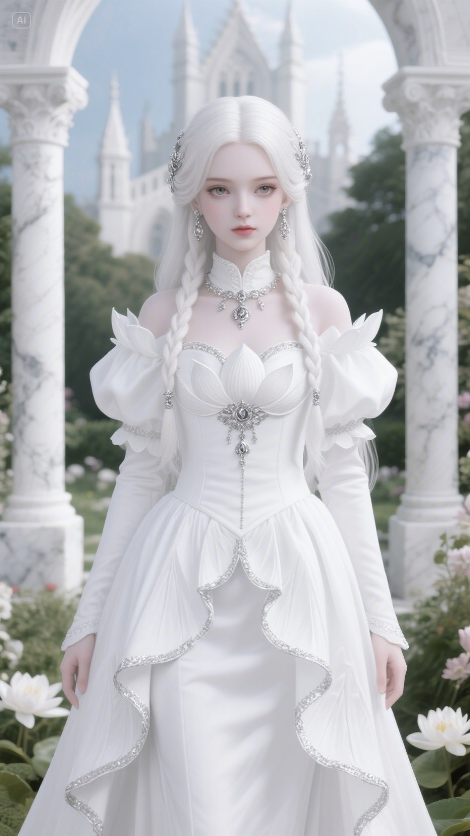 White Gothic Dress