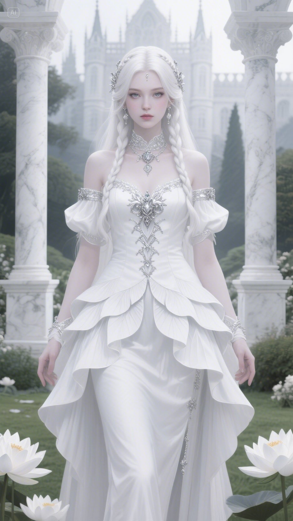 White Gothic Dress