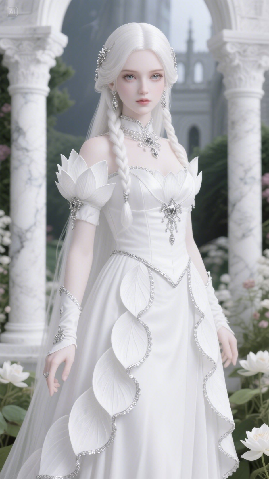 White Gothic Dress
